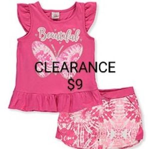 🐝Real Love "Beautiful" w/ Butterfly Short Set 3T
